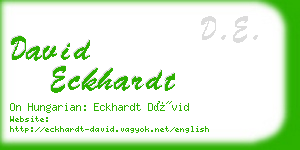 david eckhardt business card